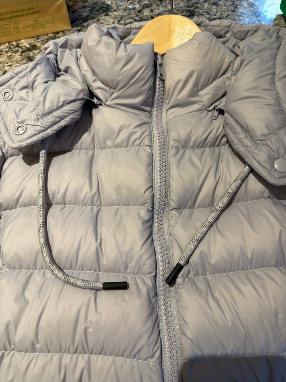 Lole Lightweight Puffer Jacket – Pale Lilac Grey - Picture 7 of 9